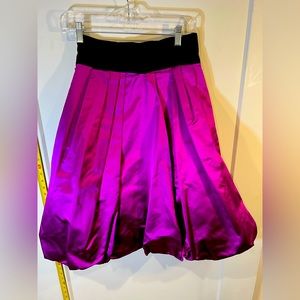New Fuchsia bubble tulle fashion skirt elastic waist Oscar De La Renta Versatile